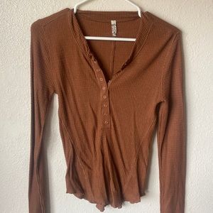 Free people "one of the girls" Henley top